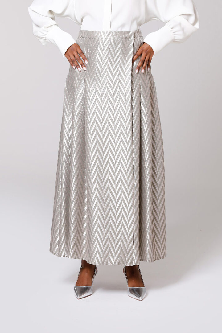 Peschiera | Long skirt in chevron | Crida Milano