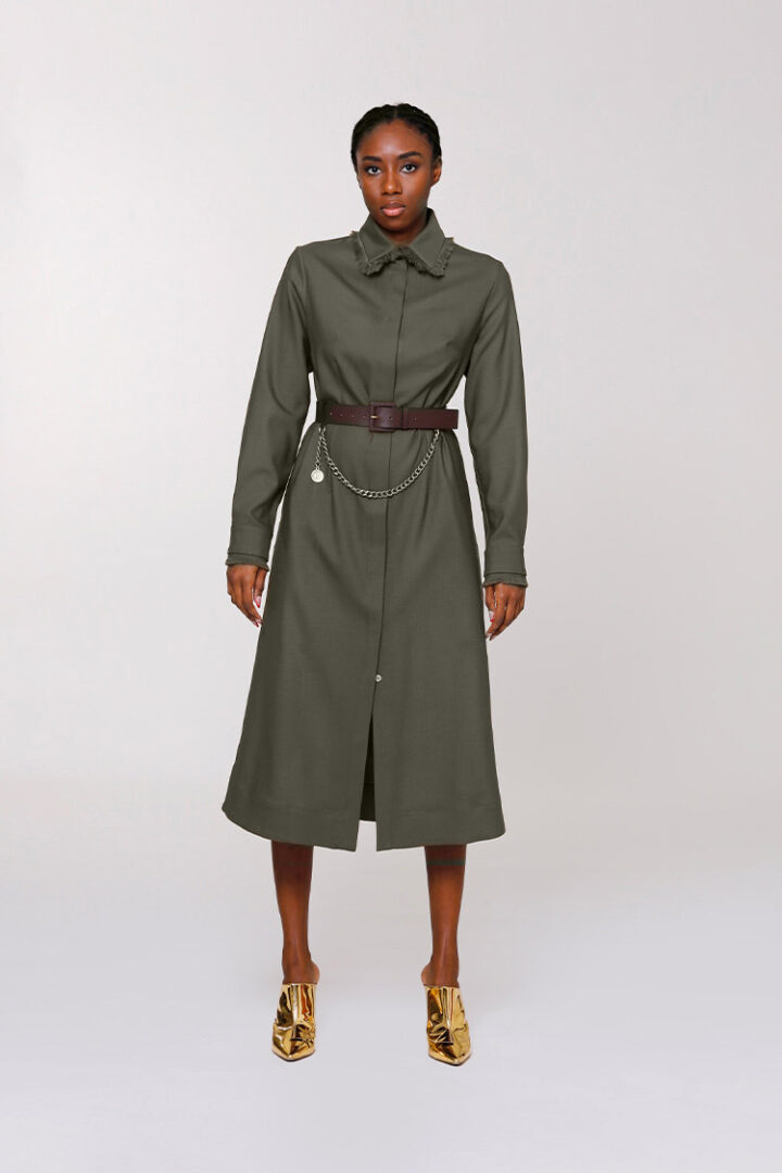 Marostica <small>Midi dress in faille</small>